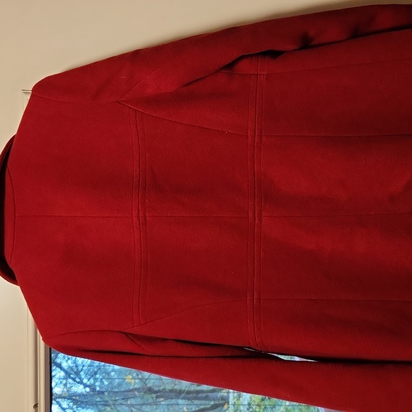 Red Burgundy Wool Coat - Picture 10 of 12
